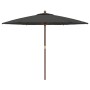 Garden umbrella with anthracite gray wooden pole 299x240 cm by vidaXL, Umbrellas - Ref: Foro24-363169, Price: 68,33 €, Discou...