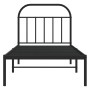 Estructura de cama con cabecero metal negro 90x190 cm de vidaXL, Camas y somieres - Ref: Foro24-353627, Precio: 78,99 €, Desc...