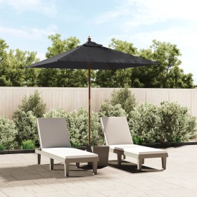 Sonnenschirm mit schwarzer Holzstange 198x198x231 cm von vidaXL, Sonnenschirme - Ref: Foro24-363189, Preis: 44,37 €, Rabatt: %