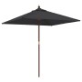 Garden umbrella with black wooden pole 198x198x231 cm by vidaXL, Umbrellas - Ref: Foro24-363189, Price: 43,99 €, Discount: %