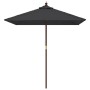 Garden umbrella with black wooden pole 198x198x231 cm by vidaXL, Umbrellas - Ref: Foro24-363189, Price: 43,99 €, Discount: %