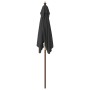 Garden umbrella with black wooden pole 198x198x231 cm by vidaXL, Umbrellas - Ref: Foro24-363189, Price: 43,99 €, Discount: %