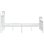 Estructura cama metal con cabecero y estribo blanco 160x200 cm de vidaXL, Camas y somieres - Ref: Foro24-353705, Precio: 120,...