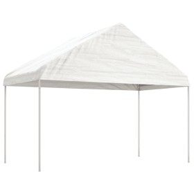 Gazebo with white polyethylene roof 4.08x2.23x3.22 m by vidaXL, Tents and gazebos - Ref: Foro24-362637, Price: 107,99 €, Disc...