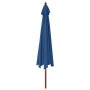 Sombrilla de jardín con poste de madera azul azure 400x273 cm de vidaXL, Sombrillas - Ref: Foro24-363182, Precio: 141,97 €, D...