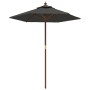 Garden umbrella with anthracite gray wooden pole 196x231 cm by vidaXL, Umbrellas - Ref: Foro24-363161, Price: 49,51 €, Discou...