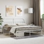 White metal bed frame with headboard 160x200 cm by vidaXL, Beds and slatted bases - Ref: Foro24-353687, Price: 108,99 €, Disc...