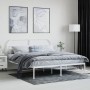 White metal bed frame with headboard 160x200 cm by vidaXL, Beds and slatted bases - Ref: Foro24-353687, Price: 108,99 €, Disc...