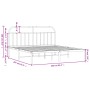 White metal bed frame with headboard 160x200 cm by vidaXL, Beds and slatted bases - Ref: Foro24-353687, Price: 108,99 €, Disc...