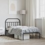 Bed frame with black metal headboard 100x190 cm by vidaXL, Beds and slatted bases - Ref: Foro24-353629, Price: 76,23 €, Disco...