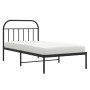 Bed frame with black metal headboard 100x190 cm by vidaXL, Beds and slatted bases - Ref: Foro24-353629, Price: 76,23 €, Disco...