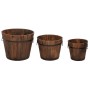 Juego de maceteros cubo de madera 3 piezas madera maciza abeto de vidaXL, Maceteros y jardineras - Ref: Foro24-363361, Precio...