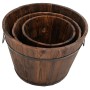 Juego de maceteros cubo de madera 3 piezas madera maciza abeto de vidaXL, Maceteros y jardineras - Ref: Foro24-363361, Precio...