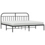 Bed frame with black metal headboard 193x203 cm by vidaXL, Beds and slatted bases - Ref: Foro24-353641, Price: 120,00 €, Disc...