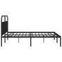 Bed frame with black metal headboard 193x203 cm by vidaXL, Beds and slatted bases - Ref: Foro24-353641, Price: 120,00 €, Disc...