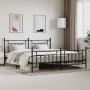 Black metal headboard and footboard bed frame 200x200 cm by vidaXL, Beds and slatted bases - Ref: Foro24-353562, Price: 176,6...