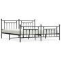 Black metal headboard and footboard bed frame 200x200 cm by vidaXL, Beds and slatted bases - Ref: Foro24-353562, Price: 176,6...