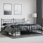 Black metal headboard and footboard bed frame 200x200 cm by vidaXL, Beds and slatted bases - Ref: Foro24-353562, Price: 176,6...