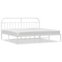 Estructura de cama con cabecero metal blanca 200x200 cm de vidaXL, Camas y somieres - Ref: Foro24-353691, Precio: 112,22 €, D...