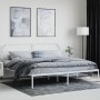 Estructura de cama con cabecero metal blanca 200x200 cm de vidaXL, Camas y somieres - Ref: Foro24-353691, Precio: 112,22 €, D...