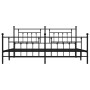 Black metal headboard and footboard bed frame 200x200 cm by vidaXL, Beds and slatted bases - Ref: Foro24-353562, Price: 176,6...