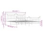 Bettgestell mit Kopf- und Fußteil aus schwarzem Metall, 200 x 200 cm von vidaXL, Betten und Lattenroste - Ref: Foro24-353562,...