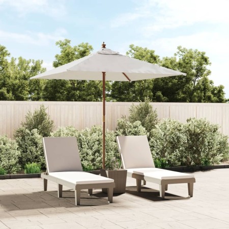 Sand-colored wooden pole garden umbrella 198x198x231 cm by vidaXL, Umbrellas - Ref: Foro24-363183, Price: 63,99 €, Discount: %