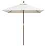 Sand-colored wooden pole garden umbrella 198x198x231 cm by vidaXL, Umbrellas - Ref: Foro24-363183, Price: 63,99 €, Discount: %