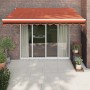 Retractable aluminum awning and orange and brown fabric 3.5x2.5 m by vidaXL, Awnings - Ref: Foro24-3154442, Price: 231,93 €, ...