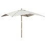 Sand-colored wooden pole garden umbrella 300x300x273 cm by vidaXL, Umbrellas - Ref: Foro24-363191, Price: 79,42 €, Discount: %