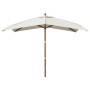 Sand-colored wooden pole garden umbrella 300x300x273 cm by vidaXL, Umbrellas - Ref: Foro24-363191, Price: 79,42 €, Discount: %