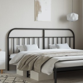 Black metal headboard 200 cm by vidaXL, Headboards and footboards - Ref: Foro24-353673, Price: 35,99 €, Discount: %