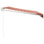 Toldo retráctil aluminio y tela naranja y marrón 3x2,5 m de vidaXL, Toldos - Ref: Foro24-3154441, Precio: 273,53 €, Descuento: %