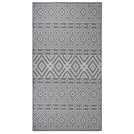 Blue striped flat weave outdoor rug 80x150 cm by vidaXL, Rugs - Ref: Foro24-340834, Price: 23,10 €, Discount: %