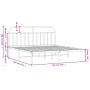 Bed frame with black metal headboard 180x200 cm by vidaXL, Beds and slatted bases - Ref: Foro24-353639, Price: 148,66 €, Disc...