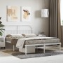 Estructura de cama con cabecero metal blanca 140x200 cm de vidaXL, Camas y somieres - Ref: Foro24-353685, Precio: 97,62 €, De...