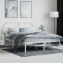 Estructura de cama con cabecero metal blanca 140x200 cm de vidaXL, Camas y somieres - Ref: Foro24-353685, Precio: 97,62 €, De...