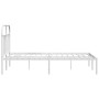 Estructura de cama con cabecero metal blanca 140x200 cm de vidaXL, Camas y somieres - Ref: Foro24-353685, Precio: 97,62 €, De...