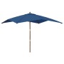 Azure blue wooden pole garden umbrella 300x300x273 cm by vidaXL, Umbrellas - Ref: Foro24-363198, Price: 83,97 €, Discount: %