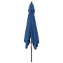 Azure blue wooden pole garden umbrella 300x300x273 cm by vidaXL, Umbrellas - Ref: Foro24-363198, Price: 83,97 €, Discount: %