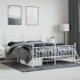 Metal bed frame with headboard and white footboard 160x200 cm by vidaXL, Beds and slatted bases - Ref: Foro24-353607, Price: ...