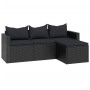 Conjunto de muebles de jardín ratán sintético negro de vidaXL, Conjuntos de jardín - Ref: Foro24-362330, Precio: 373,14 €, De...