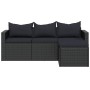 Set of black synthetic rattan garden furniture by vidaXL, Garden sets - Ref: Foro24-362330, Price: 373,14 €, Discount: %