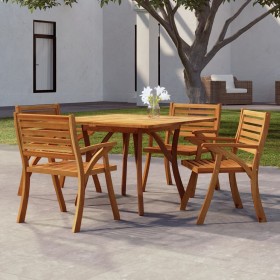 Mesa de jardín madera maciza de acacia 110x110x75 cm de vidaXL, Mesas de jardín - Ref: Foro24-363305, Precio: 186,70 €, Descu...