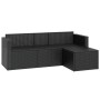 Conjunto de muebles de jardín ratán sintético negro de vidaXL, Conjuntos de jardín - Ref: Foro24-362330, Precio: 373,14 €, De...