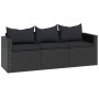 Conjunto de muebles de jardín ratán sintético negro de vidaXL, Conjuntos de jardín - Ref: Foro24-362330, Precio: 373,14 €, De...