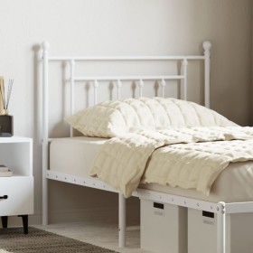 Cabecero de metal blanco 90 cm de vidaXL, Cabeceros y pies de cama - Ref: Foro24-353614, Precio: 27,26 €, Descuento: %