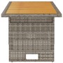 Gartentisch aus massivem Akazienholz und grauem Rattan, 100 x 50 x 43/63 cm von vidaXL, Gartentische - Ref: Foro24-362188, Pr...