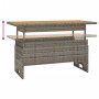 Gartentisch aus massivem Akazienholz und grauem Rattan, 100 x 50 x 43/63 cm von vidaXL, Gartentische - Ref: Foro24-362188, Pr...