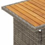 Garden table solid acacia wood and gray rattan 100x50x43/63cm by vidaXL, Garden tables - Ref: Foro24-362188, Price: 116,34 €,...